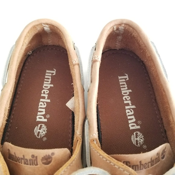 TIMBERLAND Men's Classic Brig 2-Eye Tan Leather Boat Shoes Style 68547 Moc Toe - Picture 10 of 12